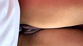 Filling my wet pussy with hard cock in POV.