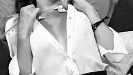 Hot Secretary Awaits Instructions For Intense Blowjob