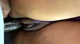 Filling my wet pussy with hard cock in POV.