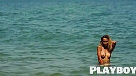 Beautiful Blonde Milf Cara Mell Strips for Hot Outdoor Solo Session