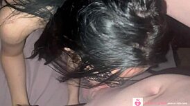 18 year old teen in stockings gets deepthroat pov