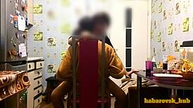 Wife, your husband left, now fuck me hard in stockings!