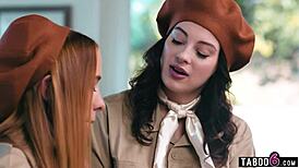 Girl Scout Teens Khloe Kapri and Maddy May Dive into Hot Lesbian Toy Play