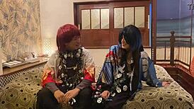 人妻熟女ハロウィンコスプレでフェラから生中出しさせられる