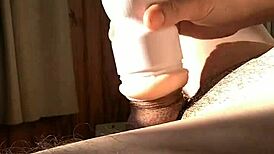 Solo fleshlight session with cum and milk 😏