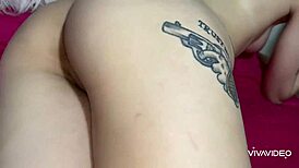 eat santa's cum? young teen swallows old man's small cock load at christmas