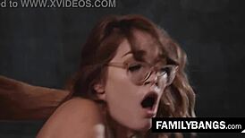 sweet school teen drilled by professor after class