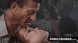 sweet school teen drilled by professor after class