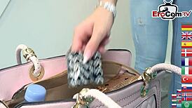 Petite dark haired girl takes anal in casting session.