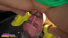 hey, lady gang, you givin’ this guy another shot at bangin’ your tight pussy in the taxi?