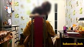 Wife, your husband left, now fuck me hard in stockings!