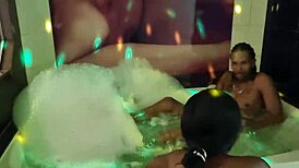 Ebony Babe Takes Deep Throat In Jacuzzi