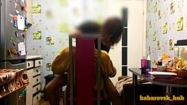 Wife, your husband left, now fuck me hard in stockings!