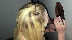 whoa, cheating at gloryhole with bareback anal action! 😲