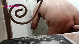 Femdom Dominates Husband In Bathroom With Rimming And Shower Action
