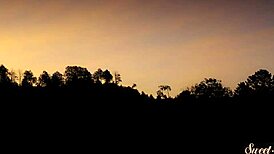 Taboo teen bent over for outdoor doggystyle action