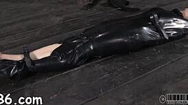 Watch this sweet beauty get tossed into a cage with another horny playgirl for rough domination and sucking.