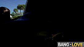 Selena Sosa's Hairless Brunette Riding Cumshot on Bus