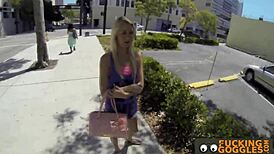 Blonde amateur rides dick for cash in POV