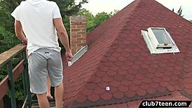 Teen Christen drilled hard in lush garden setting