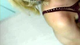 Blonde Teen Gives Homemade Blowjob In Kitchen