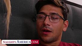 busty milf lory lace teaches son’s friend to screw