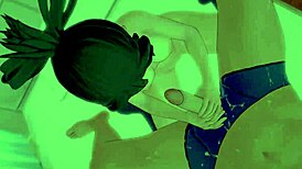 Froppy in uniform gets a naughty handjob from the nurse.