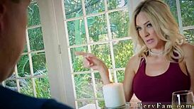 Oh, that taboo milf masturbates before a slutty family dinner!