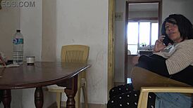 My mature pregnant stepmom lets me drill her hairy ass! 🔥