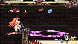 Jessica battles Warugiria in paid hentai sex scene with cumshot