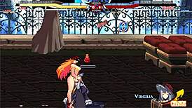 Jessica battles Warugiria in paid hentai sex scene with cumshot