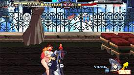 Jessica battles Warugiria in paid hentai sex scene with cumshot