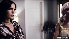 annoyed milf wife dives into cheating threesome