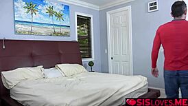 Dani Blue and Sophia Sweet feel aroused raiding their stepbro's room for lesbian fingering with dildos.