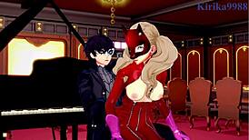 Hey, Futaba Sakura, Ann Takamaki, and Ren Amamiya in intense hentai sex! 😈