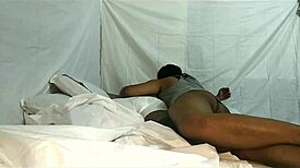 Horny Mona sucks and fucks monster cock