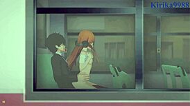 Hey, Futaba Sakura, Ann Takamaki, and Ren Amamiya in intense hentai sex! 😈