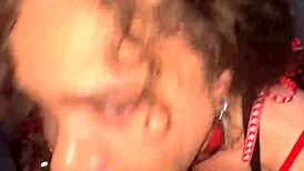 Naudi Nala performs throat magic.