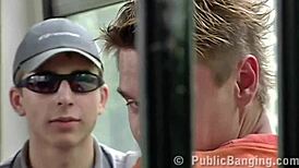 this teen couple goes wild with extreme public sex on a city bus. passengers can’t look away from the raw action.