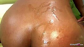 big saggy tits ebony teen seduces huge black cock