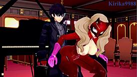 Hey, Futaba Sakura, Ann Takamaki, and Ren Amamiya in intense hentai sex! 😈