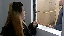 Hey, checker, wanna explain getting pounded in the stockroom?