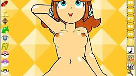 Mario princesses flashing naked in hentai game! 😏