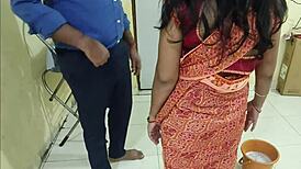 hey, watch this maid get pounded hard in wild threesome at the ranch