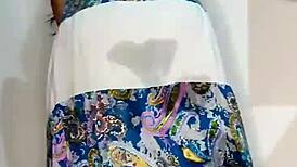 i watch bluee squirt on her skirt and finally piss for me, feeling so exposed