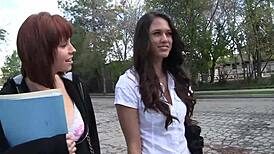 Cheerleaders skip practice to lick tight wet pussies