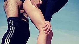 I bent her over for a blowjob and doggystyle on the road