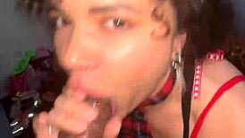 Naudi Nala performs throat magic.