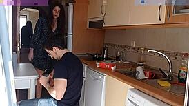 Teen Girl Spanks Boy, Blowjob Cum In Mouth