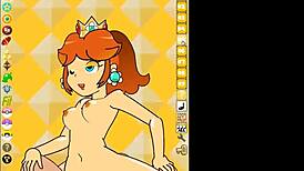 Mario princesses flashing naked in hentai game! 😏